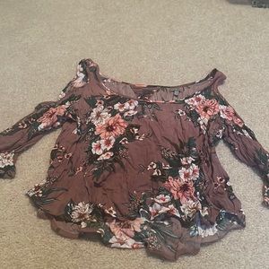 Pink flower blouse